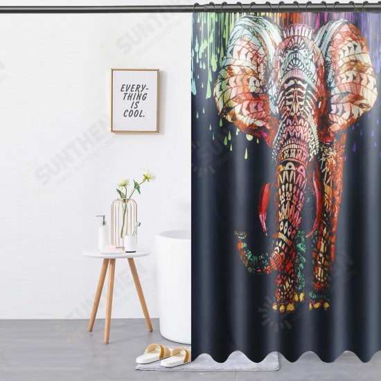 180x180CM Africa Elephant Shower Curtain Waterproof Durable Shower Curtain