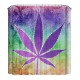 180x180CM Hemp Leaf Printing Waterproof Shower Curtain Anti-rust Moisture-proof Bath Math Set