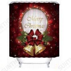 180x180CM Polyester Red Bow Bells Shower Curtain Waterproof Bath Curtain 180x180CM Polyester Red Bow Bells Shower Curtain Waterproof Bath Curtain