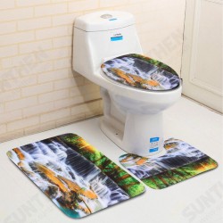 180x180CM Waterfall Printing Waterproof 3PCS Toilet Cover Mat Non-Slip Rug Set 180x180CM Waterfall Printing Waterproof 3PCS Toilet Cover Mat Non-Slip Rug Set