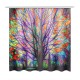 180x180cm Colorful Tree Leaves Waterproof Bathroom Shower Curtain w/ 12 Hooks