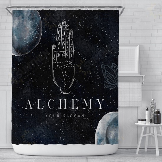 180x180cm Waterproof Shower Curtain Star Shower Curtain Digital Printing Polyester Shower Curtain for Bathroom Decor