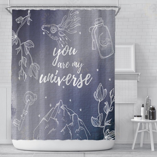 180x180cm Waterproof Shower Curtain Star Shower Curtain Digital Printing Polyester Shower Curtain for Bathroom Decor