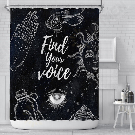 180x180cm Waterproof Shower Curtain Star Shower Curtain Digital Printing Polyester Shower Curtain for Bathroom Decor