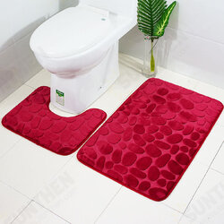 2pcs Flannel Toilet Lid Bath Rugs Soft Floor Home Anti Slip Liner Memory Foam Durable Cover Shower Carpets Bathroom Mat Set 2pcs Flannel Toilet Lid Bath Rugs Soft Floor Home Anti Slip Liner Memory Foam Durable Cover Shower Carpets Bathroom Mat Set