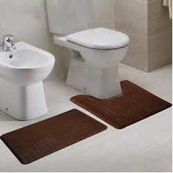 2pcs Super Absorbent Memory Foam Coral Velvet Toilet Mat Set Bathroom Rug Floor Feet Cushion 2pcs Super Absorbent Memory Foam Coral Velvet Toilet Mat Set Bathroom Rug Floor Feet Cushion