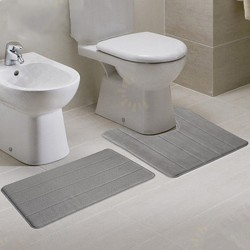 2pcs Super Absorbent Memory Foam Coral Velvet Toilet Mat Set Bathroom Rug Floor Feet Cushion 2pcs Super Absorbent Memory Foam Coral Velvet Toilet Mat Set Bathroom Rug Floor Feet Cushion