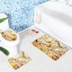 3 Sets Starfish Shell Toilet Carpet Bathroom Non-Slip Pad Toilet Seat Cushion Fabric