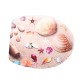 3 Sets Starfish Shell Toilet Carpet Bathroom Non-Slip Pad Toilet Seat Cushion Fabric