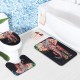 3PCS Anti-slip Africa Elephant Bath Mat Set An-tiski Water Absorption Pedestal Rug Lid Toilet Cover Set