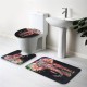 3PCS Anti-slip Africa Elephant Bath Mat Set An-tiski Water Absorption Pedestal Rug Lid Toilet Cover Set