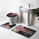 3PCS Anti-slip Africa Elephant Bath Mat Set An-tiski Water Absorption Pedestal Rug Lid Toilet Cover Set