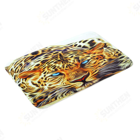 3PCS Leopard Panttern Home Bathroom Anti-slip Carpet Pad Rug Toilet Seat Covers Mat Set