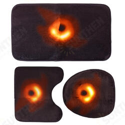 3Pcs Bath Mat Pedestal Non Slip Toilet Lid Black Cover Shower Bathroom Rug Set Carpet 3Pcs Bath Mat Pedestal Non Slip Toilet Lid Black Cover Shower Bathroom Rug Set Carpet