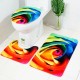 3pcs 3D Rose Bathroom Floor Mat Set Anti Slip Rug, Shower Bath Mat ,Toilet Lid Cover