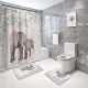 3pcs Anti-slip Bath Rug Elephant Mat Bathroom Mat Set Bathroom