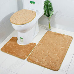 3pcs Embossing Bath Mat for Bathroom Memory Foam Bathroom Carpet Mat Toilet Mat Bathroom Floor Rug 3pcs Embossing Bath Mat for Bathroom Memory Foam Bathroom Carpet Mat Toilet Mat Bathroom Floor Rug