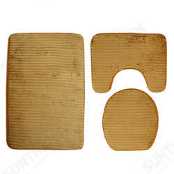 3pcs Striped 3D Anti-slip Bath Rug Toilet Mats Set Soft Absorbent Bathroom Carpet Toilet Lid Seat Cover Closestool Pad 3pcs Striped 3D Anti-slip Bath Rug Toilet Mats Set Soft Absorbent Bathroom Carpet Toilet Lid Seat Cover Closestool Pad