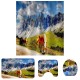 4/3/1PCS Horse Bathroom Rug Shower Curtain 4pcs Skidproof Toilet Lid Cover Bath Mat Rug Set