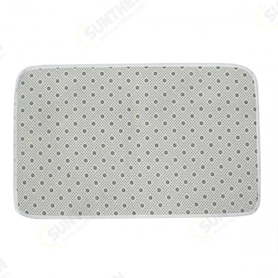 45*75cm Bathroom Shower Bath Mat Non Slip Back Carpet Mat Toilet Rug Leaves Design