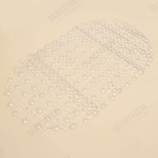 45x37cm PVC Anti Slip Floor Mat Bathroom Transparent Carpet With Strong Suction Cup