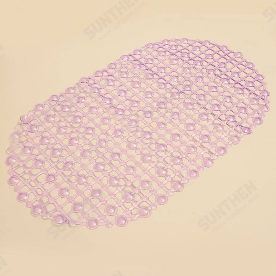 45x37cm PVC Anti Slip Floor Mat Bathroom Transparent Carpet With Strong Suction Cup