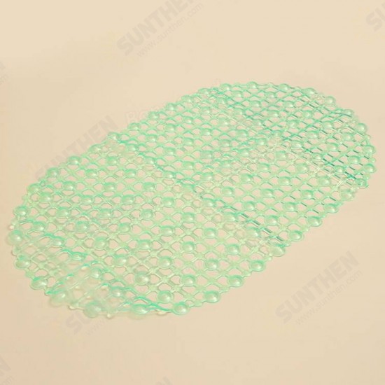 45x37cm PVC Anti Slip Floor Mat Bathroom Transparent Carpet With Strong Suction Cup