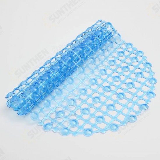 45x37cm PVC Anti Slip Floor Mat Bathroom Transparent Carpet With Strong Suction Cup