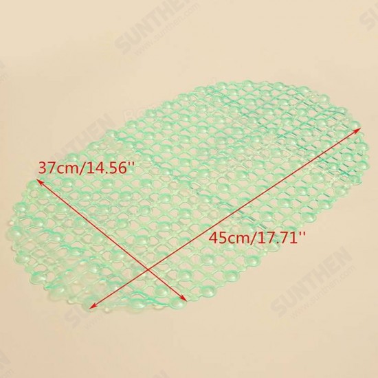 45x37cm PVC Anti Slip Floor Mat Bathroom Transparent Carpet With Strong Suction Cup