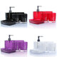 5Pcs Bathroom Accessories Set Cup Toothbrush Holder Soap Dish Dispenser Bottle Washroom Accessories