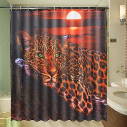 70inch x 70inch African Leopard Shower Curtain Wildlife Animal Sunset Cheetah Polyester Shower Curtains Waterproof Home Decor Red Black 70inch x 70inch African Leopard Shower Curtain Wildlife Animal Sunset Cheetah Polyester Shower Curtains Waterproof Home Decor Red Black