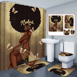 Afro Africa Girl Queen Princess Bath Curtains with Rugs Toilet Seat Cover Set Shower Curtain Afro Africa Girl Queen Princess Bath Curtains with Rugs Toilet Seat Cover Afro Africa Girl Queen Princess Bath Curtains with Rugs Toilet Seat Cover Set Shower Curtain Afro Africa Girl Queen Princess Bath Curtains with Rugs Toilet Seat Cover