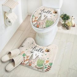 Carpet Absorbent Non-Slip Pedestal Rug Lid Bathroom Toilet Cover Bath Mat New Cut Cartoon Rabbit Carpet Absorbent Non-Slip Pedestal Rug Lid Bathroom Toilet Cover Bath Mat New Cut Cartoon Rabbit