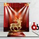 Christmas Elk Waterproof Shower Curtain Set Anti-slip Non-toxic Toilet Rug Mat Toilet Lid Cover Set