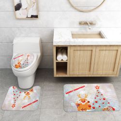 Christmas Tree Xmas Bathroom Shower Curtain Toilet Cover Rug Floor Bath Mat Christmas Tree Xmas Bathroom Shower Curtain Toilet Cover Rug Floor Bath Mat