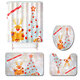 Christmas Tree Xmas Bathroom Shower Curtain Toilet Cover Rug Floor Bath Mat