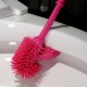 Cylinder Handle Toilet Brush & Base Plastic Cleaning Brush Long Double-sided Portable Bathroom Acces