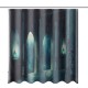 Dark Castle Printed Waterproof Shower Curtain Anti-slip Toilet Mat Carpet Set