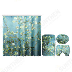 Flower Waterproof Shower Curtain Waterproof Polyester Fabric Bathroom Curtains for 12 Hooks Flower Waterproof Shower Curtain Waterproof Polyester Fabric Bathroom Curtains for 12 Hooks