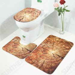 BX 3 Pcs Creative Wood Pattern Non Slip Carpet Bathroom Bath Mat Toilet Cover Lid Toilet Mat BX 3 Pcs Creative Wood Pattern Non Slip Carpet Bathroom Bath Mat Toilet Cover Lid Toilet Mat