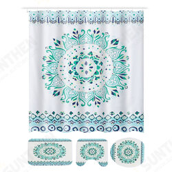 Mandala Waterproof Shower Curtain Non-Slip Rug Toilet Cover Bath Mat Set for Home Bathroom Decor Mandala Waterproof Shower Curtain Non-Slip Rug Toilet Cover Bath Mat Set for Home Bathroom Decor