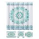 Mandala Waterproof Shower Curtain Non-Slip Rug Toilet Cover Bath Mat Set for Home Bathroom Decor