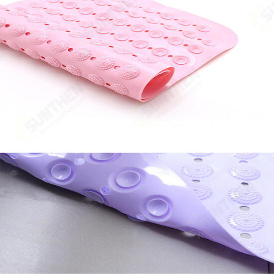 PVC Massage Skid Bath Sucker Mat with Suction Cups Bathroom Suction Cups Anti Slip Safety Shower Carpet Bathtub Bathmat Home Hotel