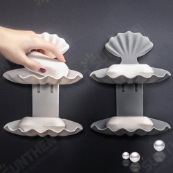 Shell Shaped Soap Box Dish Double Layer Drain Essential Oil Soap Boxes Punch-free Bathroom Shelf Toilet Storage Racks Organizer Shell Shaped Soap Box Dish Double Layer Drain Essential Oil Soap Boxes Punch-free Bathroom Shelf Toilet Storage Racks Organizer