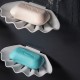 Shell Shaped Soap Box Dish Double Layer Drain Essential Oil Soap Boxes Punch-free Bathroom Shelf Toilet Storage Racks Organizer