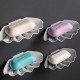 Shell Shaped Soap Box Dish Double Layer Drain Essential Oil Soap Boxes Punch-free Bathroom Shelf Toilet Storage Racks Organizer