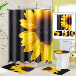 Shower Curtain Bathroom Mats Rugs Set Non-Slip Quickly Dry Soft Bath Shower Curtain Bathroom Mats Rugs Set Non-Slip Quickly Dry Soft Bath