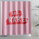 Shower Curtain Set Bathroom Non-Slip Toilet Mat Cover Rug Pink