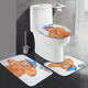 Toilet Seat Covers Bathroom Non-Slip Thermometer Fat Cat Pedestal Rugs Lid Toilet Covers Bath Mats