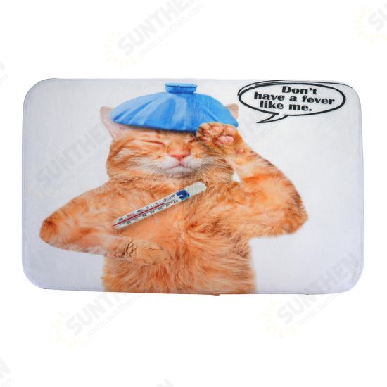 Toilet Seat Covers Bathroom Non-Slip Thermometer Fat Cat Pedestal Rugs Lid Toilet Covers Bath Mats